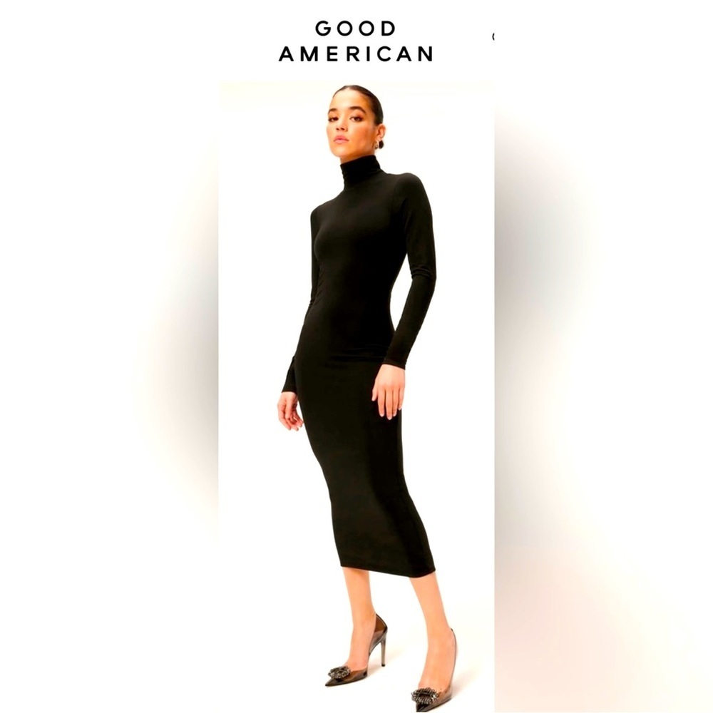 Good American Sundown Turtleneck Bodycon dress